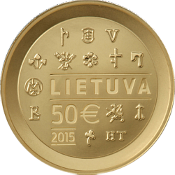 50 € Moneta, skirta monetų kalybai LDK, 2015 m.