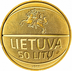 50 litų moneta iš serijos, Krepšiniui, 2011 m.